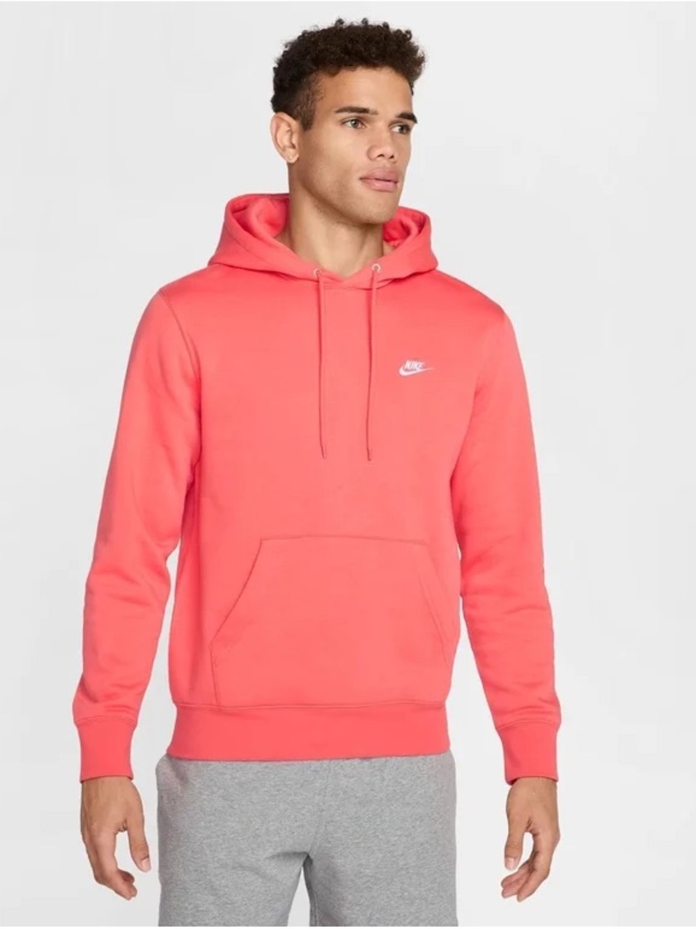 Nike Club Pull-Over Fleece Hoodie Color: Magic Ember Sz Large